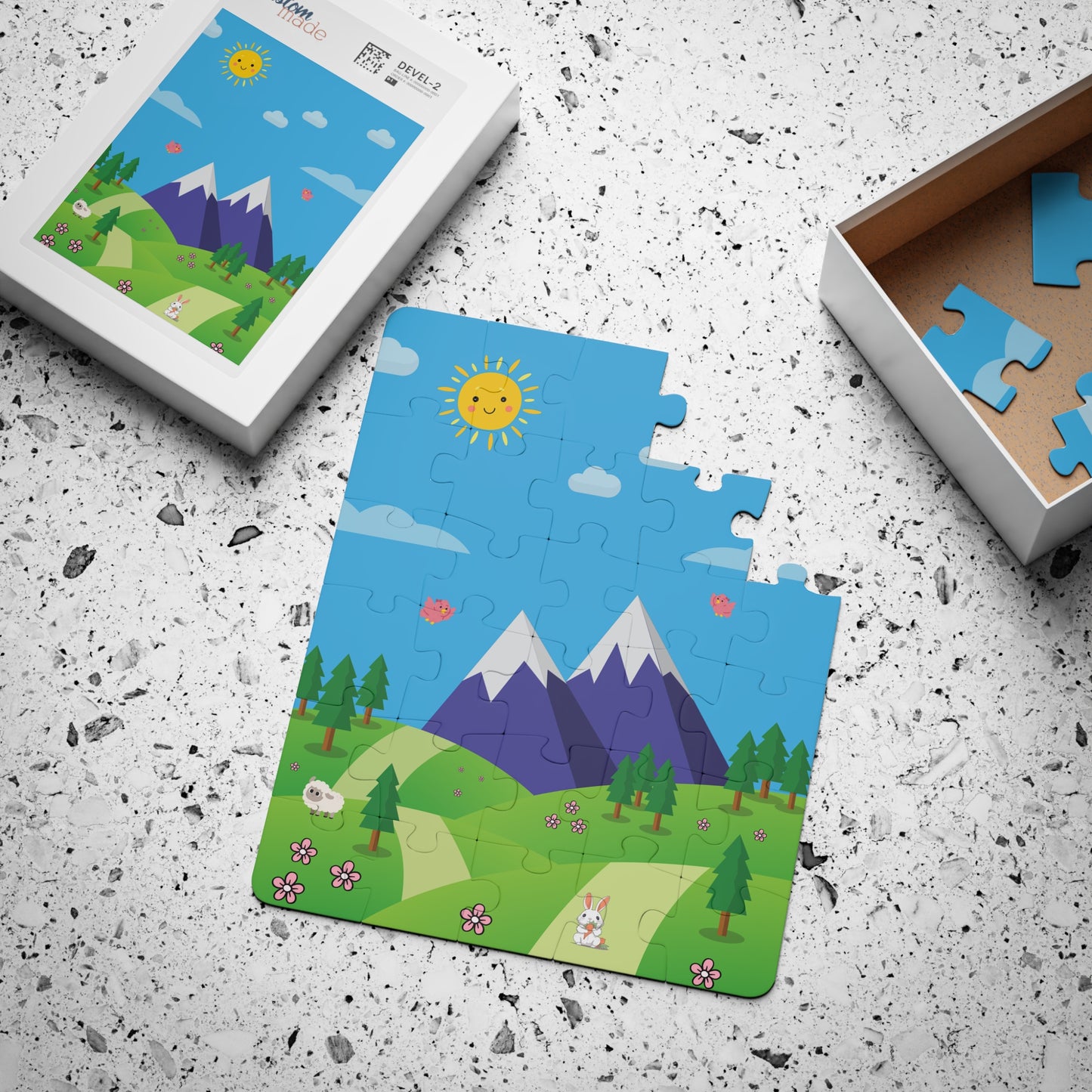 Kids' 30-Piece Puzzle - Fun Mountain Scene for Learning and Play