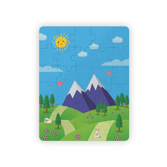 Kids' 30-Piece Puzzle - Fun Mountain Scene for Learning and Play